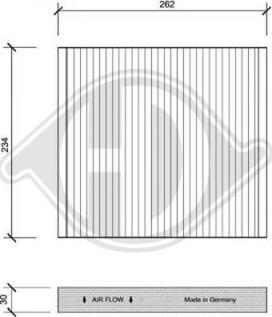 Diederichs DCI0033 - Фильтр воздуха в салоне autospares.lv