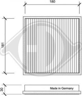 Diederichs DCI0024S - Фильтр воздуха в салоне autospares.lv