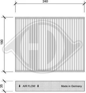 Diederichs DCI0074 - Фильтр воздуха в салоне autospares.lv