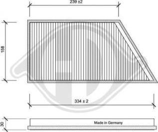 Diederichs DCI0072 - Фильтр воздуха в салоне autospares.lv