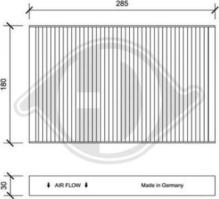 Diederichs DCI0195 - Фильтр воздуха в салоне autospares.lv