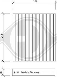 Diederichs DCI0143 - Фильтр воздуха в салоне autospares.lv