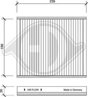 Diederichs DCI0142 - Фильтр воздуха в салоне autospares.lv