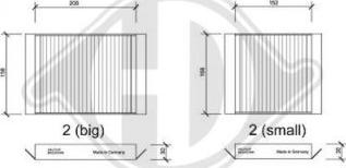 Diederichs DCI0147S - Фильтр воздуха в салоне autospares.lv