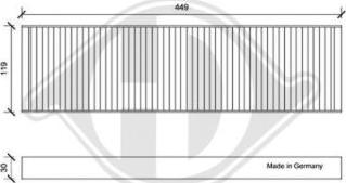 Diederichs DCI0165 - Фильтр воздуха в салоне autospares.lv