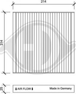 Diederichs DCI0162 - Фильтр воздуха в салоне autospares.lv