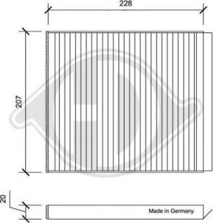 Diederichs DCI0167 - Фильтр воздуха в салоне autospares.lv