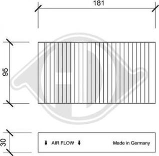 Diederichs DCI0105 - Фильтр воздуха в салоне autospares.lv