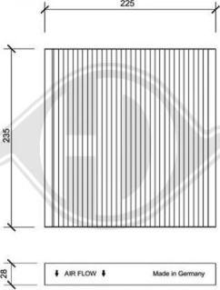 Diederichs DCI0106 - Фильтр воздуха в салоне autospares.lv