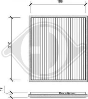 Diederichs DCI0100 - Фильтр воздуха в салоне autospares.lv