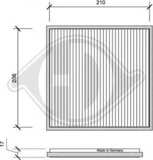 Diederichs DCI0101 - Фильтр воздуха в салоне autospares.lv