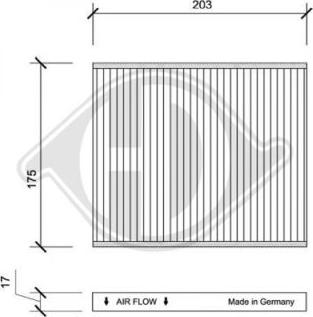 Diederichs DCI0108 - Фильтр воздуха в салоне autospares.lv