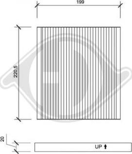 Diederichs DCI0102 - Фильтр воздуха в салоне autospares.lv