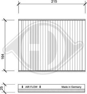 Diederichs DCI0107 - Фильтр воздуха в салоне autospares.lv