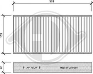 Diederichs DCI0112 - Фильтр воздуха в салоне autospares.lv