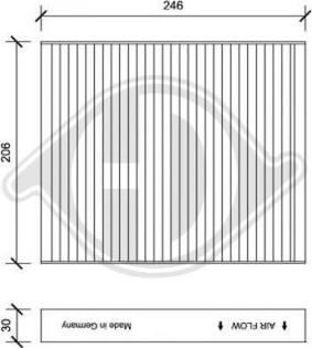 Diederichs DCI0184S - Фильтр воздуха в салоне autospares.lv