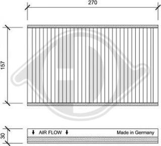 Diederichs DCI0188 - Фильтр воздуха в салоне autospares.lv