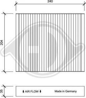 Diederichs DCI0187 - Фильтр воздуха в салоне autospares.lv