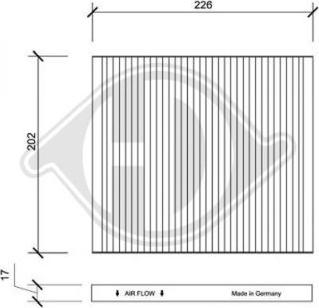 Diederichs DCI0134 - Фильтр воздуха в салоне autospares.lv