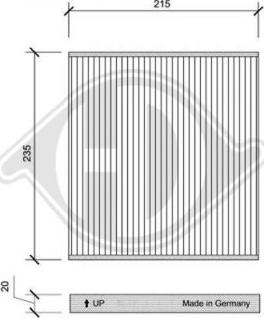 Diederichs DCI0138 - Фильтр воздуха в салоне autospares.lv