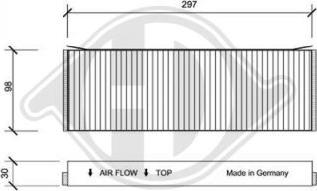 Diederichs DCI0120S - Фильтр воздуха в салоне autospares.lv