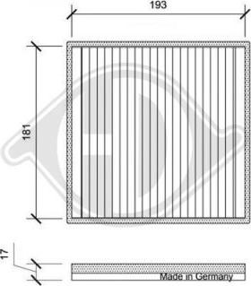 Diederichs DCI0175 - Фильтр воздуха в салоне autospares.lv