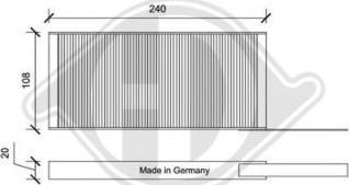 Diederichs DCI0172S - Фильтр воздуха в салоне autospares.lv