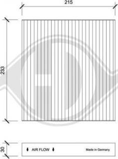 Diederichs DCI0244 - Фильтр воздуха в салоне autospares.lv