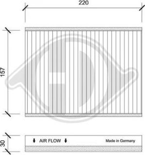 Diederichs DCI0245 - Фильтр воздуха в салоне autospares.lv