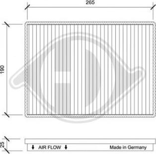 Diederichs DCI0250 - Фильтр воздуха в салоне autospares.lv