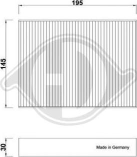 Diederichs DCI0258 - Фильтр воздуха в салоне autospares.lv