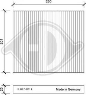 Diederichs DCI0205 - Фильтр воздуха в салоне autospares.lv