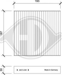 Diederichs DCI0238 - Фильтр воздуха в салоне autospares.lv