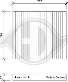 Diederichs DCI0233 - Фильтр воздуха в салоне autospares.lv