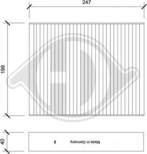 Diederichs DCI0226 - Фильтр воздуха в салоне autospares.lv