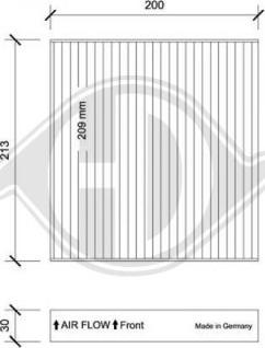 Diederichs DCI0222 - Фильтр воздуха в салоне autospares.lv