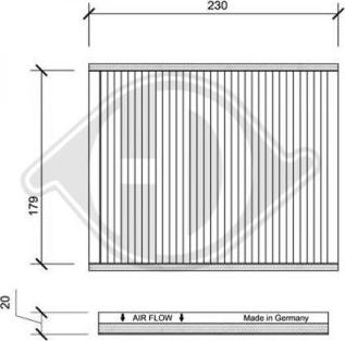 Diederichs DCI1090 - Фильтр воздуха в салоне autospares.lv