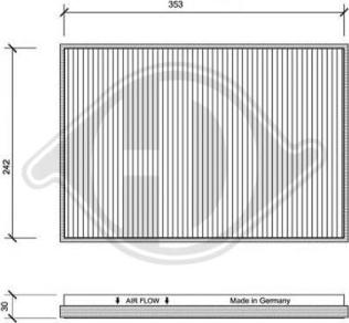 Diederichs DCI1046 - Фильтр воздуха в салоне autospares.lv