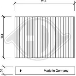 Diederichs DCI1043 - Фильтр воздуха в салоне autospares.lv