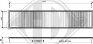 Diederichs DCI1058 - Фильтр воздуха в салоне autospares.lv