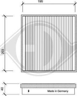 Diederichs DCI1067 - Фильтр воздуха в салоне autospares.lv