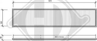 Diederichs DCI1007 - Фильтр воздуха в салоне autospares.lv