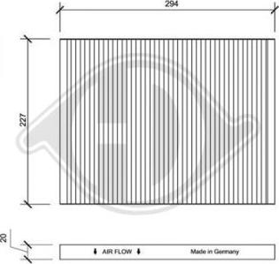 Diederichs DCI1014 - Фильтр воздуха в салоне autospares.lv