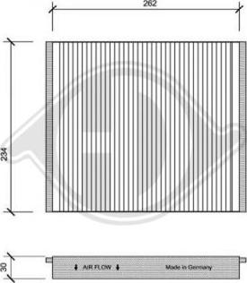 Diederichs DCI1033 - Фильтр воздуха в салоне autospares.lv