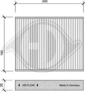 Diederichs DCI1074 - Фильтр воздуха в салоне autospares.lv