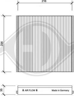 Diederichs DCI1076 - Фильтр воздуха в салоне autospares.lv