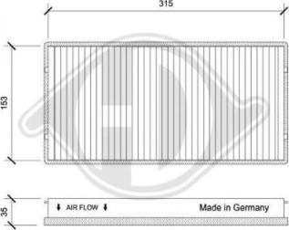 Diederichs DCI1194 - Фильтр воздуха в салоне autospares.lv