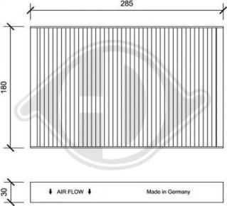 Diederichs DCI1195 - Фильтр воздуха в салоне autospares.lv