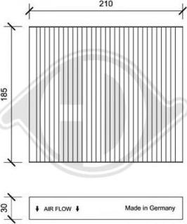 Diederichs DCI1146 - Фильтр воздуха в салоне autospares.lv