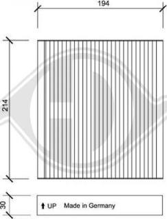 Diederichs DCI1143 - Фильтр воздуха в салоне autospares.lv